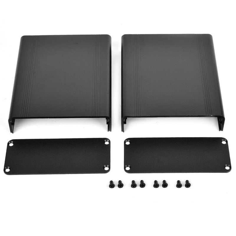 Aluminum Alloy Electronic Protection Case, Sandblast Oxidized Black, 38x88x110mm, Durable with Heat Dissipation and Signal, for Decoders, Controllers and PCB Wiring - Image 1
