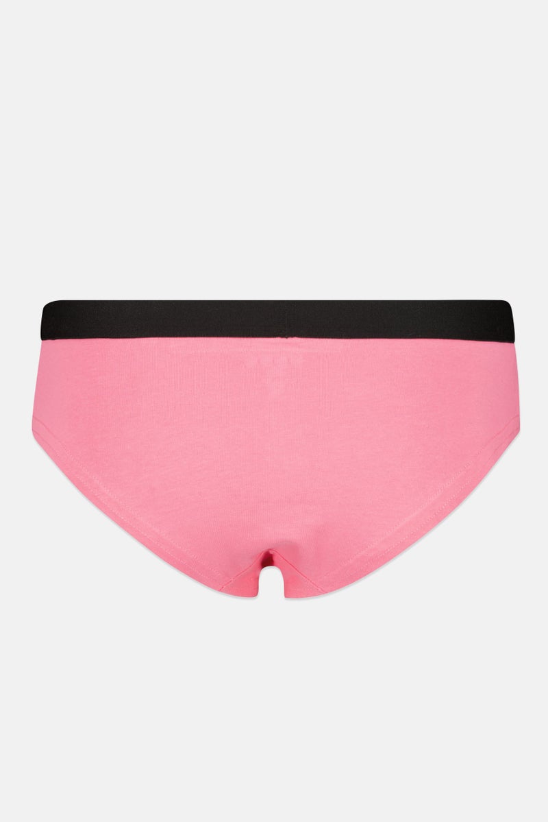 bebe Women 3 Pieces Brand Logo Pull On Cheeky Panties, Multicolor - Image 5