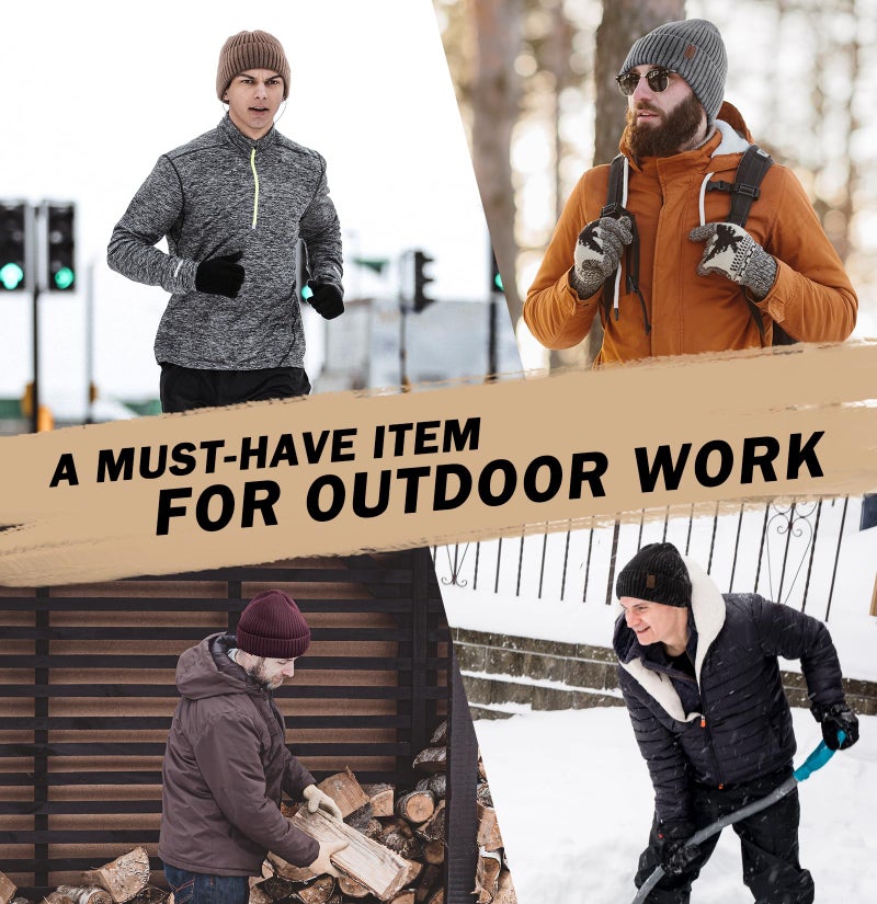 Wmcaps Warm Beanie for Men Women, Fleece Lined Beanie Warm Winter Caps Unisex Fashion Knit Cuffed Cap (Slate Gray) - Image 5