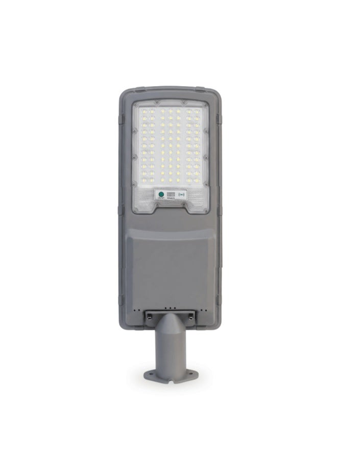 200W Integrated Solar Street Light with Motion Sensor & Radar, IP66 Waterproof Outdoor LED Security Light, Cool White Lighting with Mounting Arm - Image 2