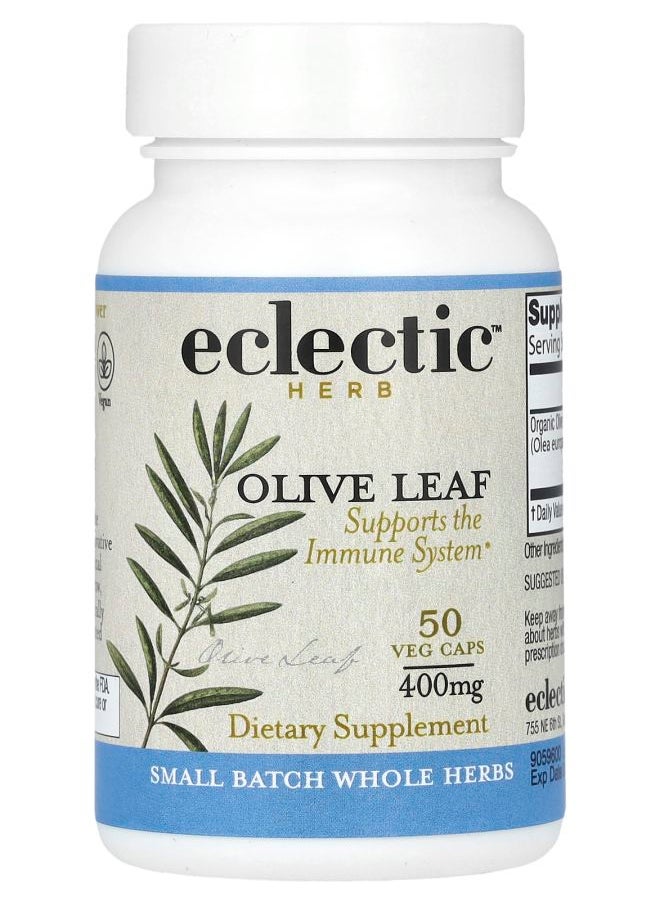 Eclectic Herb Freeze Dried Olive Leaf 400 mg 50 Veg Caps 