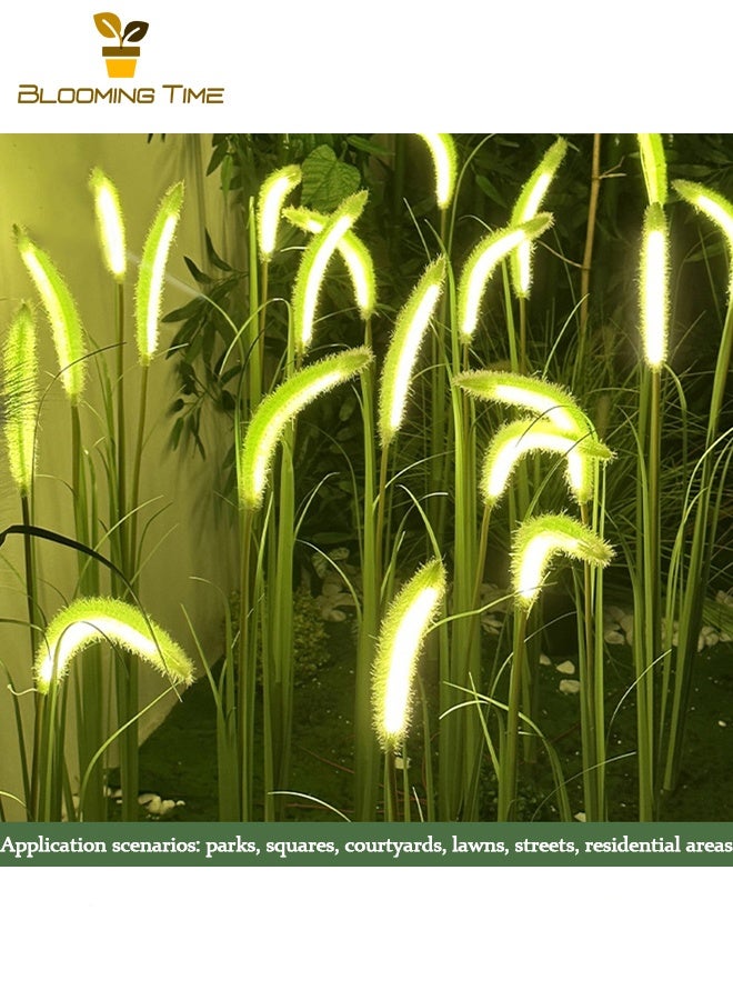 BLOOMING TIME Two Solar Dog Tail Grass Lights, Outdoor Waterproof Courtyard Garden Lawn Lights, Simulation Dog Tail Atmosphere, Decorative Ground Plug Landscape Lights - Image 5