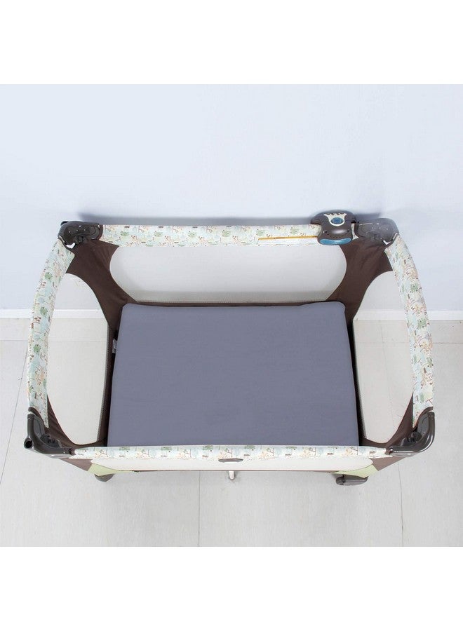 Biloban Pack And Play Sheets Fitted 2 Pack Portable Playard ; Mini Crib Sheets Ultra Soft Microfiber Pack N Play Sheet White & Grey Preshrunk - Image 3