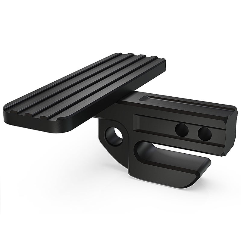 RENO Bumper Step with Slider, 2" Receiver Hitch Slider Skid Protection 45,000 lbs Fit for 3/4" D-Ring or Soft Shackle for Trucks Off-Road Vehicle Towing Recovery Hitch Protection (Aluminum, Black) - Image 1