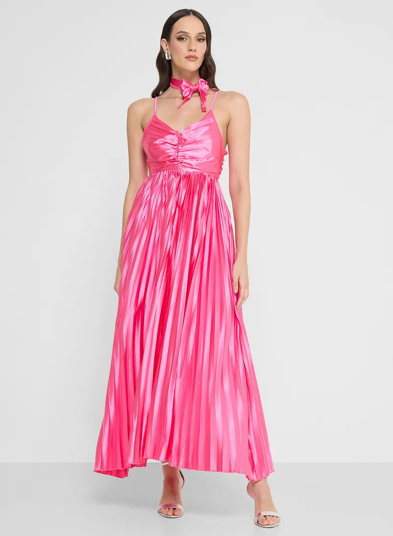 ELLA Pleated Strap Dres
