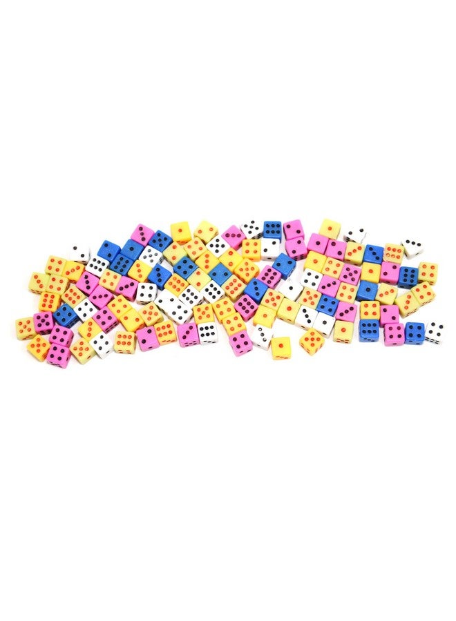 Smartdealspro SmartDealsPro 100 Assorted 1/5" 5mm D6 Mini Dice Game Dot Square Dice Set - Image 4