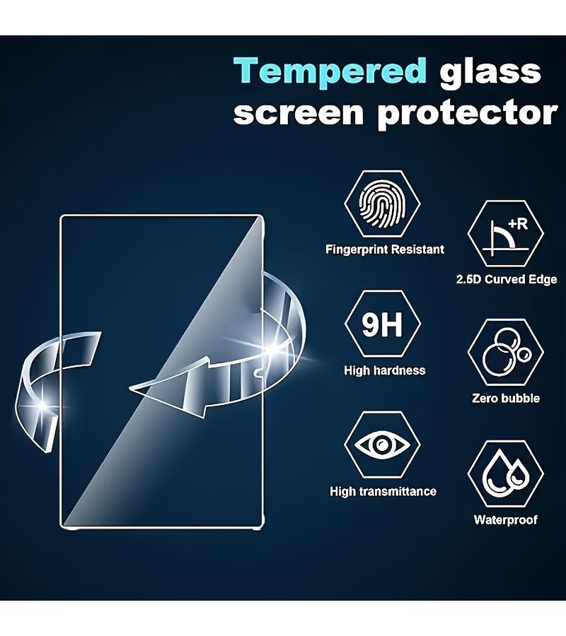 Tempered Glass Screen Protector 2 Pack for Lenovo 10.1 Inch Tab 2025 Model - Image 2