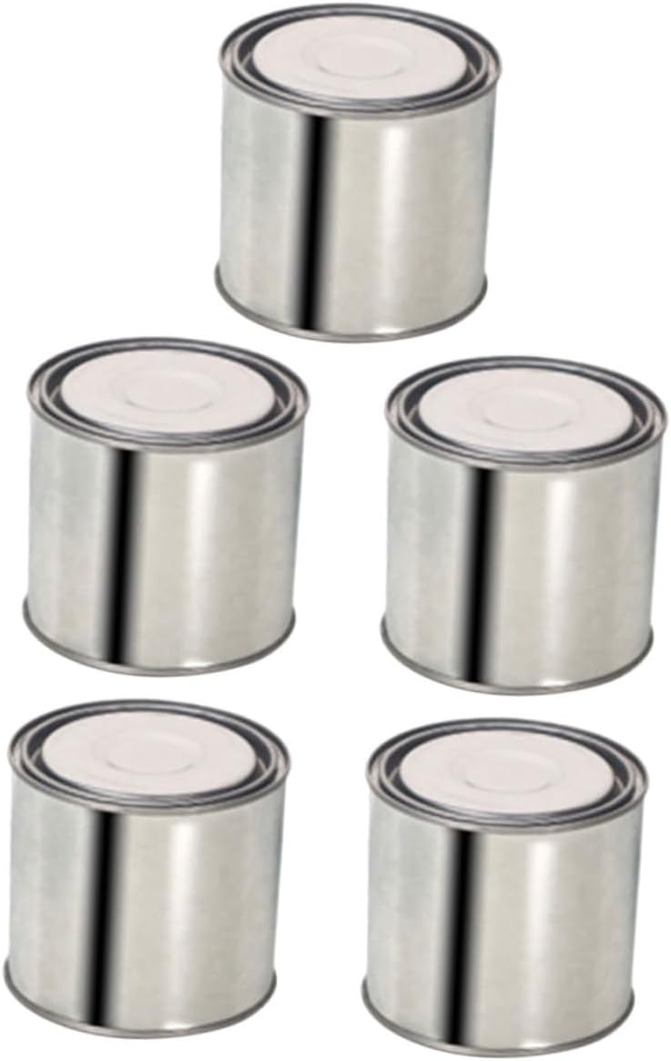 5Pcs Metal Paint Can Set Multipurpose Tinplate Oil Paint Containers Lids Handheld Sealing Buckets for Leftover Pigment Storage for DIY Projects - Image 1