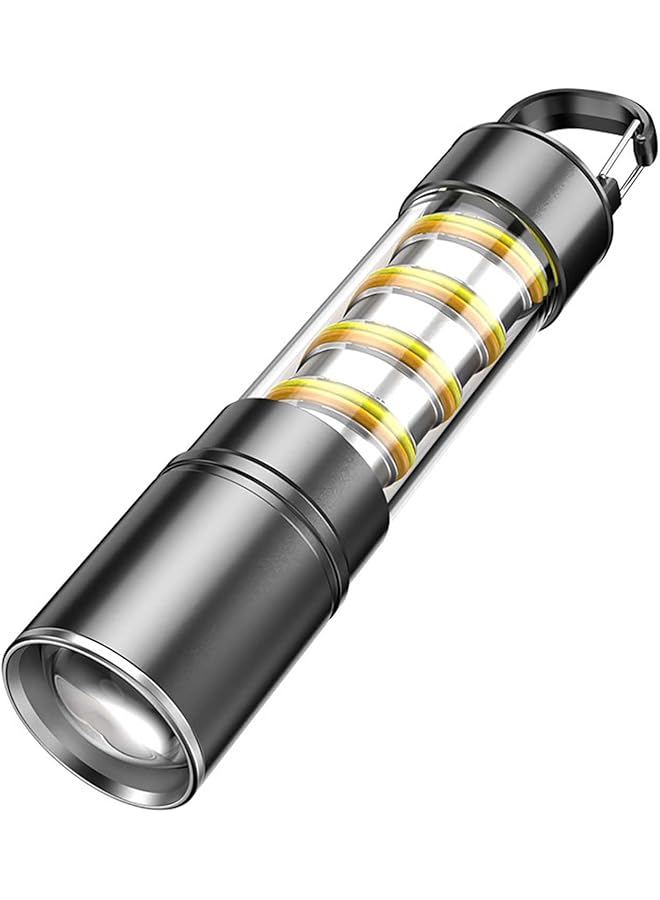 High Brightness Flashlight 1200mAh Rechargeable LED Camping light with 3 Modes and Waterproof Function Adjustable Powerful light with Hook Powerful Flashlight for Home Hiking Camping - Image 1