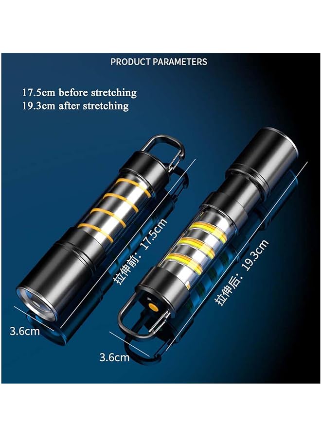 High Brightness Flashlight 1200mAh Rechargeable LED Camping light with 3 Modes and Waterproof Function Adjustable Powerful light with Hook Powerful Flashlight for Home Hiking Camping - Image 3