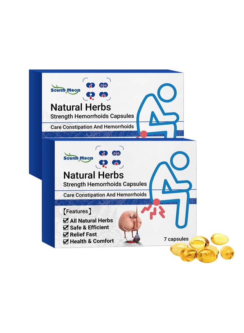 ساوث مون قطعتان من كبسولات البواسير القوية بالأعشاب الطبيعية، والتي يمكن أن تخفف الألم والحكة بسرعة، وتعالج البواسير - Image 1
