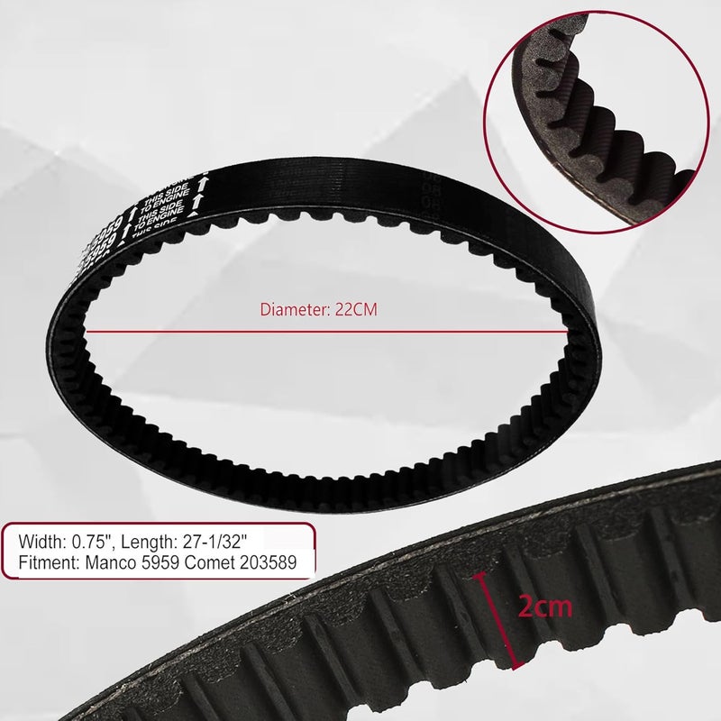 caqeg 3PCS 30 Series Go Kart Drive Belt Replaces Manco 5959 / Comet 203589 Durable Trorque Converter Belt - Image 3