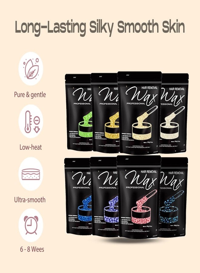FEAMIRIA 800g/1.76lb Wax Beads 8 Packs,Hard Wax Beads with 8 Go-To Scents - Wax Beads for Brazilian Bikini & Coarse/Stubborn Hair Removal, Hard Wax for Body, Face,Legs At-Home Waxing - Image 4