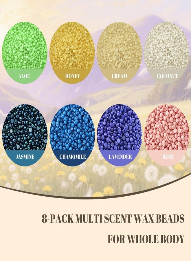 FEAMIRIA 800g/1.76lb Wax Beads 8 Packs,Hard Wax Beads with 8 Go-To Scents - Wax Beads for Brazilian Bikini & Coarse/Stubborn Hair Removal, Hard Wax for Body, Face,Legs At-Home Waxing - Image 3