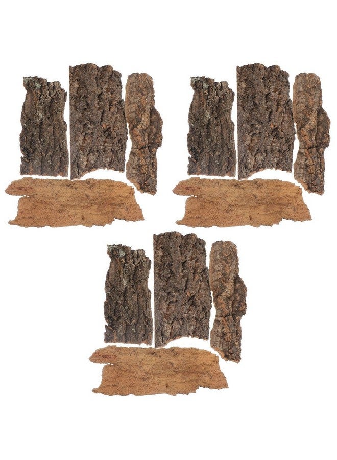 balacoo Terrarium Tree Bark: 12pcs Reptile Bark Decoration Natural Cork Bark Backdrop Reptile Tank Background Leopard Cork Bark - Tarantula Enclosure Accessories - Image 1
