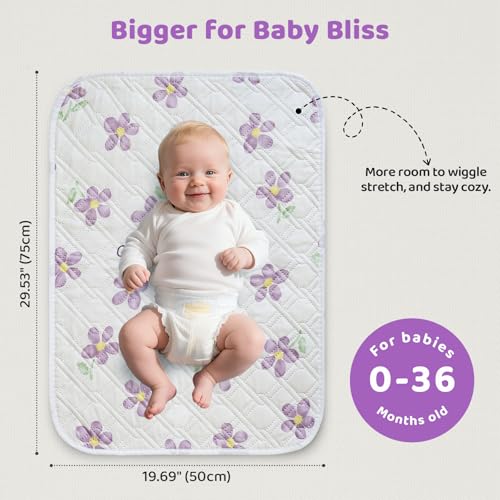 Bnditeu Diaper Changing Pads for Baby Portable Change Mat 3Layers Waterproof Change Pad Foldable Absorbent Mats for Women Reusable Incontinence Underpads for Patient 20x275 - Image 3