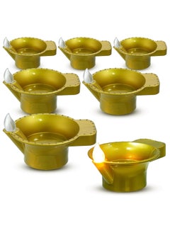 Y&D Tea Light Candles, 8 Pcs Diwali Festival LED Lights Realistic and Bright Flickering Flameless Fake Candles Diya Candle for Decorations  - Image 1