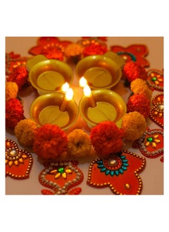 Y&D Tea Light Candles, 8 Pcs Diwali Festival LED Lights Realistic and Bright Flickering Flameless Fake Candles Diya Candle for Decorations  - Image 4