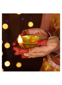 Y&D Tea Light Candles, 8 Pcs Diwali Festival LED Lights Realistic and Bright Flickering Flameless Fake Candles Diya Candle for Decorations  - Image 3