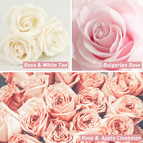 ESSLUX Rose Fragrance Oil, ESSLUX Premium Floral Scented Oils for Diffuser, Soap Candle Making Scents, Rose Essential Oils Gift Set for Home Fragrance - Bulgarian Rose, Black Rose & Oud, Rock Rose and More - Image 2