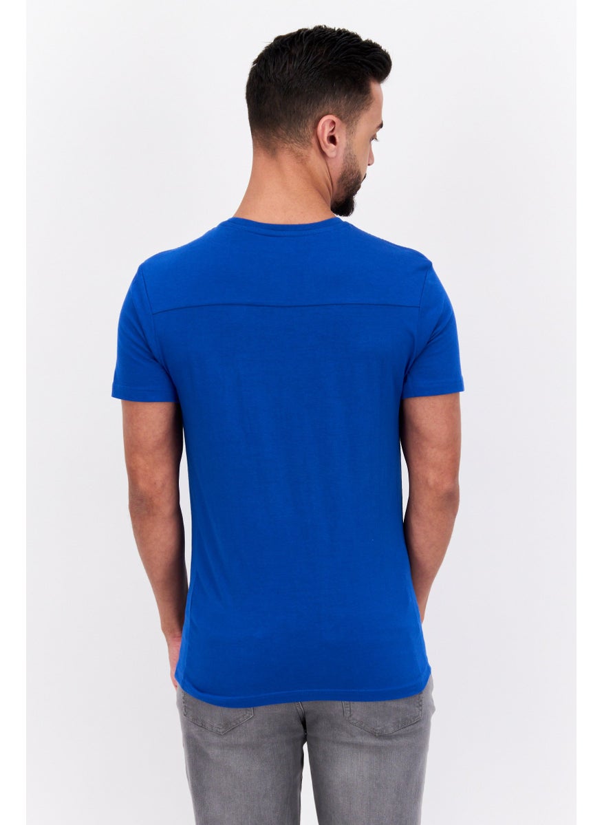 Men Crew Neck Short Sleeve Plain T Shirt, Blue - pzsku/ZF343E06D70312C7D14CCZ/45/_/1737642110/146fb5dd-cbe6-4d35-8f61-fe5c31eb588f