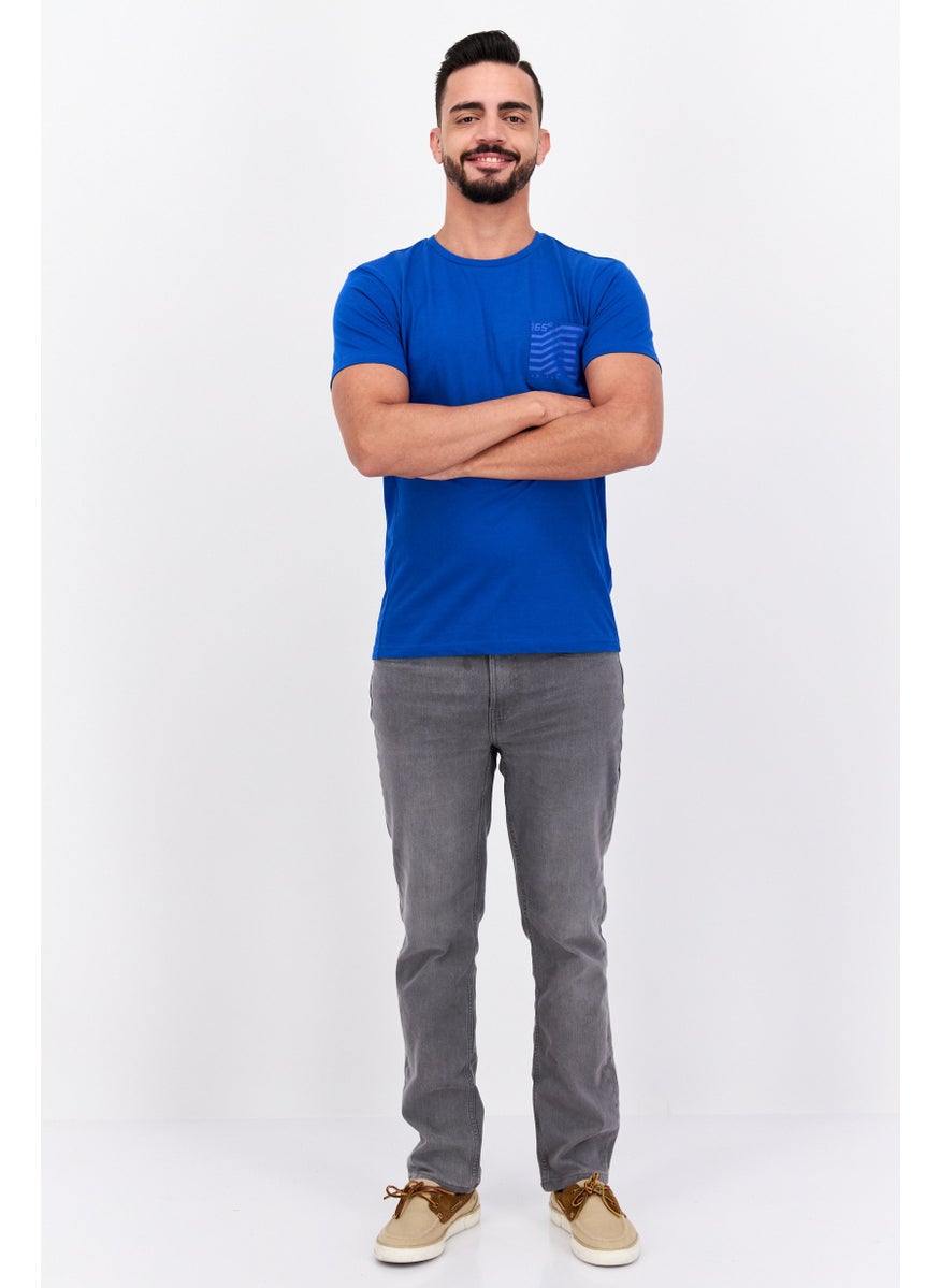 Men Crew Neck Short Sleeve Plain T Shirt, Blue - pzsku/ZF343E06D70312C7D14CCZ/45/_/1737642111/34f334d0-593d-482e-b594-9f243f9e0b2c