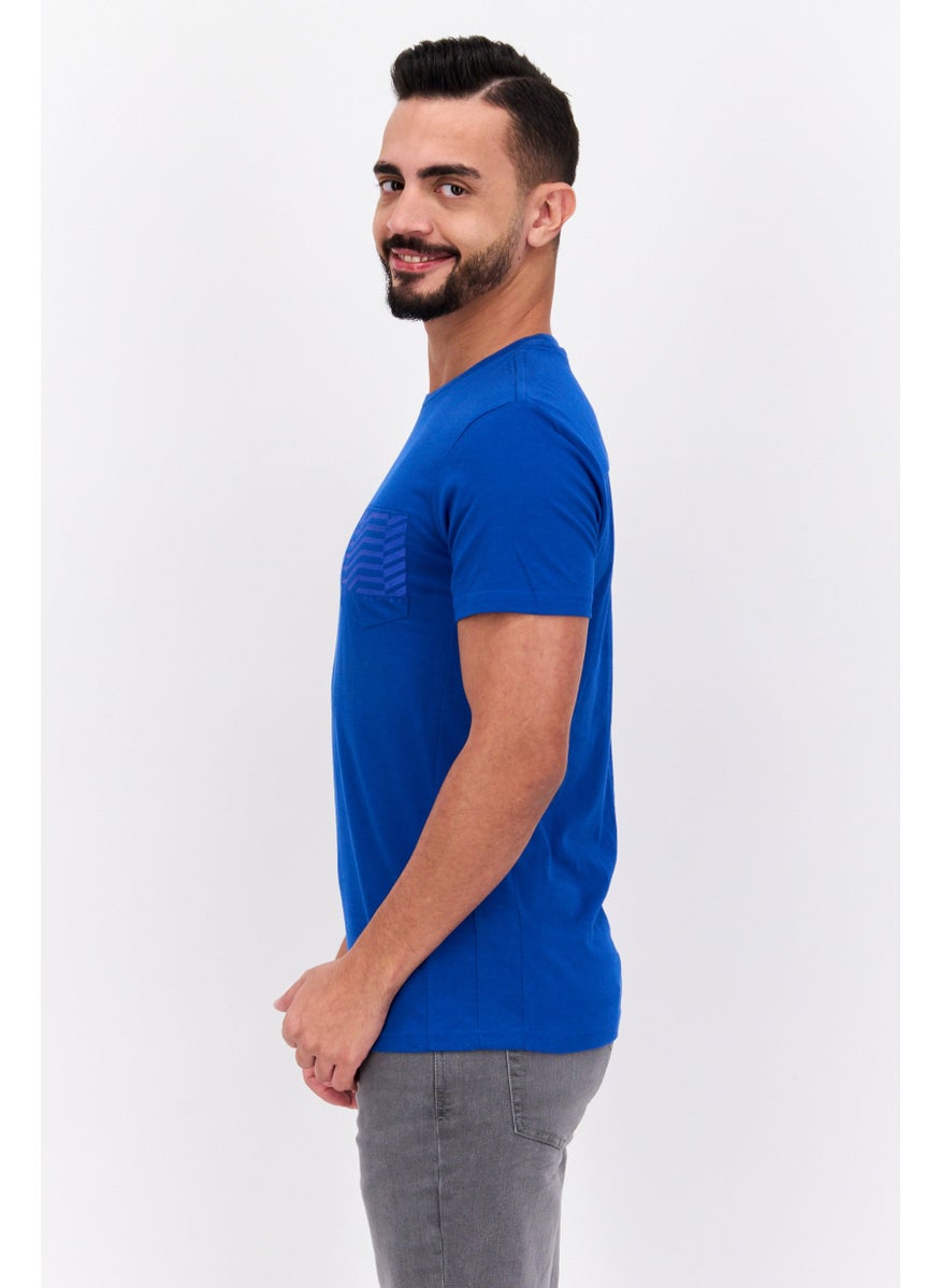 Men Crew Neck Short Sleeve Plain T Shirt, Blue - pzsku/ZF343E06D70312C7D14CCZ/45/_/1737642112/6e1259be-7083-48d3-b21e-8a4f6f8d0f70