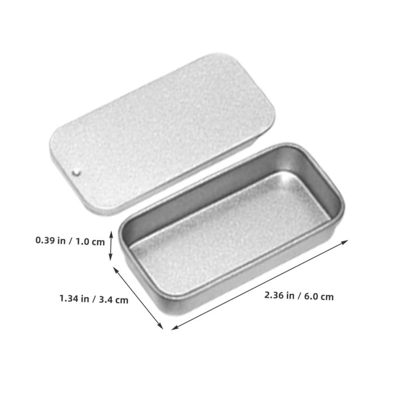 Baluue 18pcs Rectangular Tinplate Cans 8CM with Lids for Lip Balm Candies Jewelry Sturdy Frosted Safe Storage - Image 3