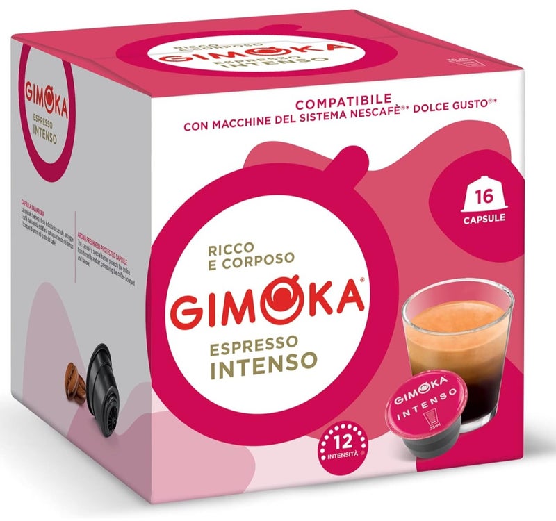 GIMOKA Dolce Gusto Espresso Intenso 16 Coffee Capsules 112g - Image 1
