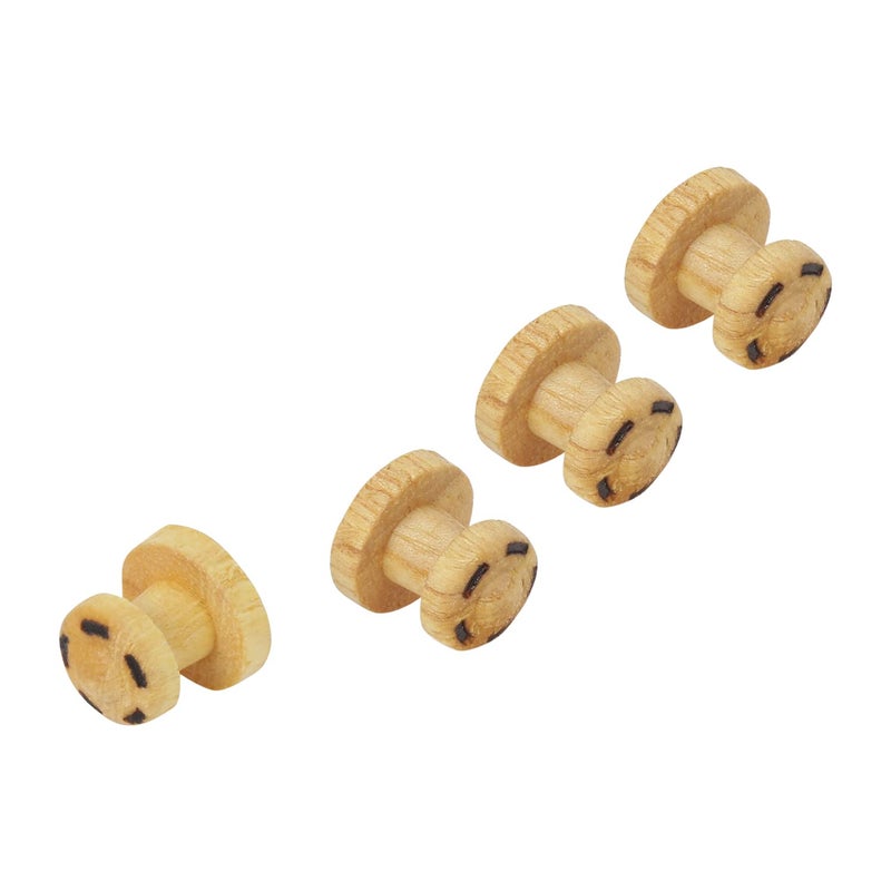 TRIPIN Wooden Kurta Buttons for Designer Collection of Ethnic Ware Men Kurta Ladies Kurties DIY Art and Craft Dotted Line Design_2105