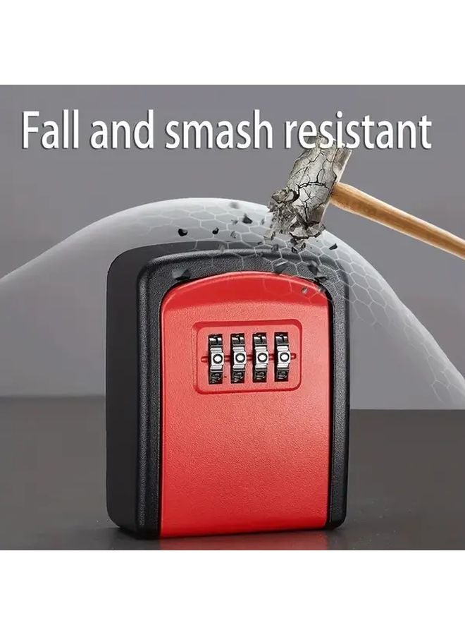 Black Heavy Duty All Metal Key Safe Box 4 Digit Combination Lock Anti Theft Waterproof - Image 5