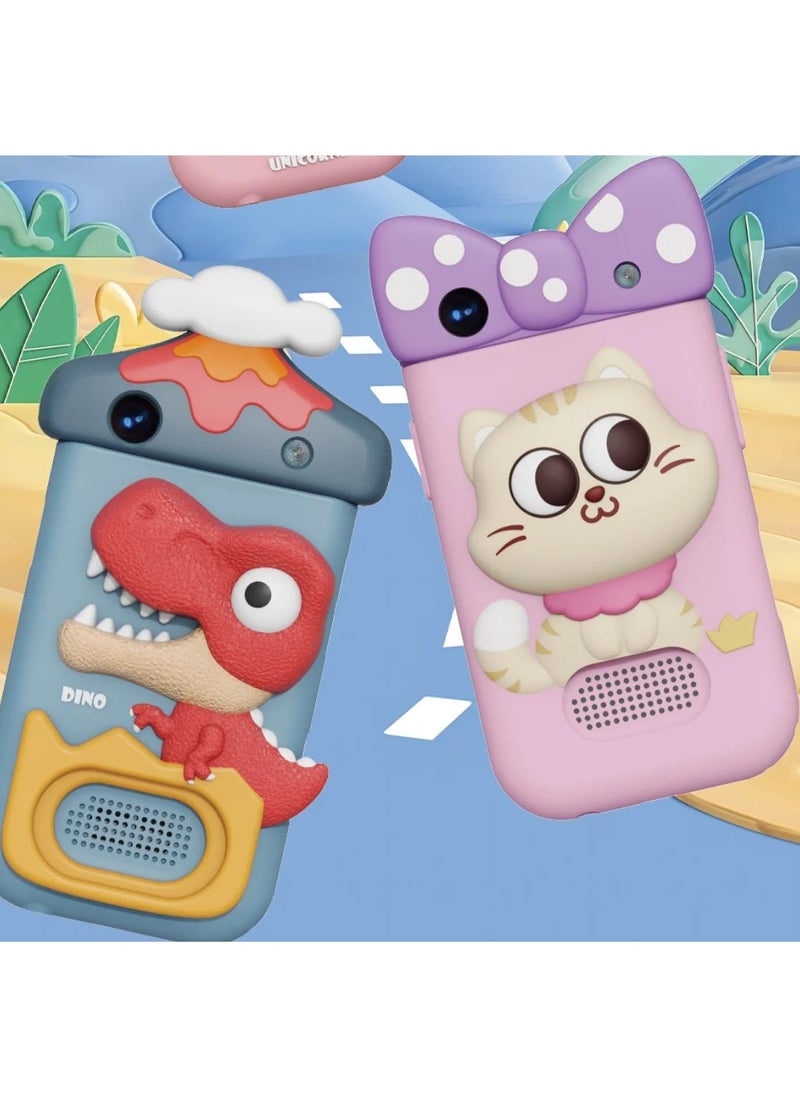 MOCOM Kids 3D Interactive Smart Phone with 360° Rotating HD Camera & Touch Screen | Educational Games, MP3 & Eye Protection | Durable, Child-Friendly Learning Toy for Ages 3+ Kids Gift  - Image 3
