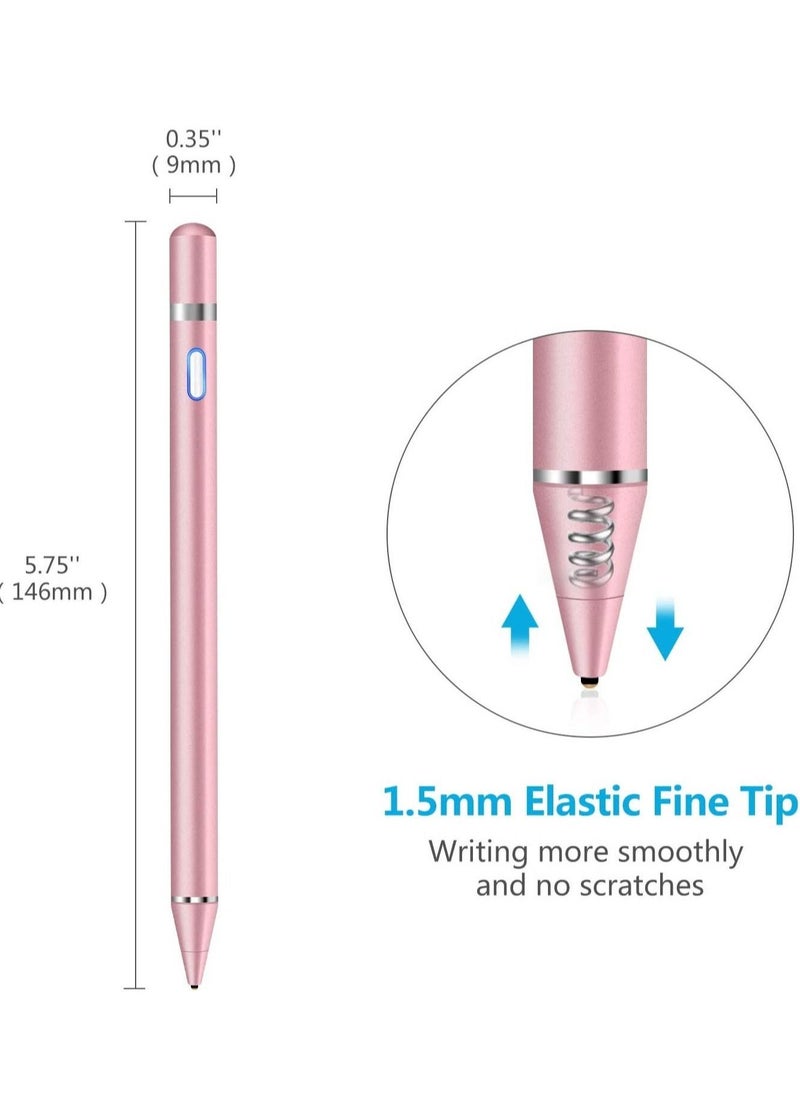 Stylus Pen for iPad - Rechargeable 1.5mm Fine Point High Sensitivity Digital Pencil for Drawing and Writing, Compatible with Phone/iPad/iPad Pro/Samsung Android and Other Touch Screen Devices - Image 3