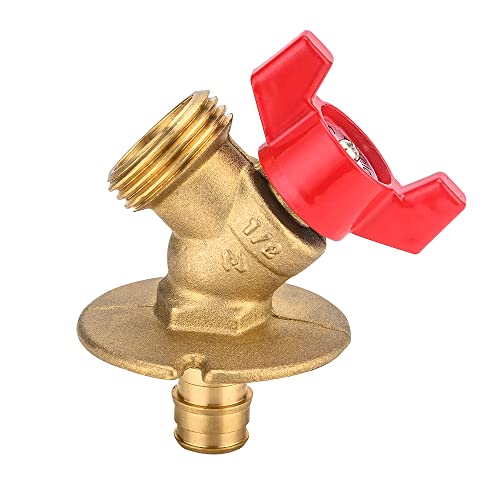EFIELD Valve 1/4-Turn Sillcock Hose Bibb with Flange 1/2 in. Pex-a Expansion Inlet x 3/4 in. MHT Outlet, ASTM 1960 (1),(SILLCOCK005) - Image 1