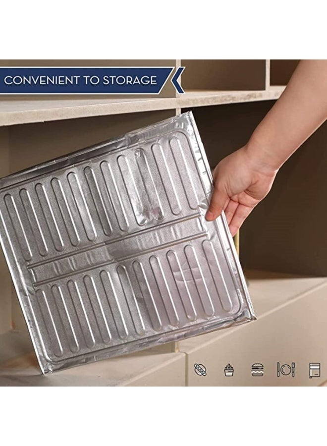 زوبا واقي للبوتاجاز من رذاذ الزيت بـ 3 جوانب للحماية مصنوع الالومنيوم غير اللاصق قابل للطي للاستخدام اثناء الطبخ قطعة واحدة -210 - Image 4