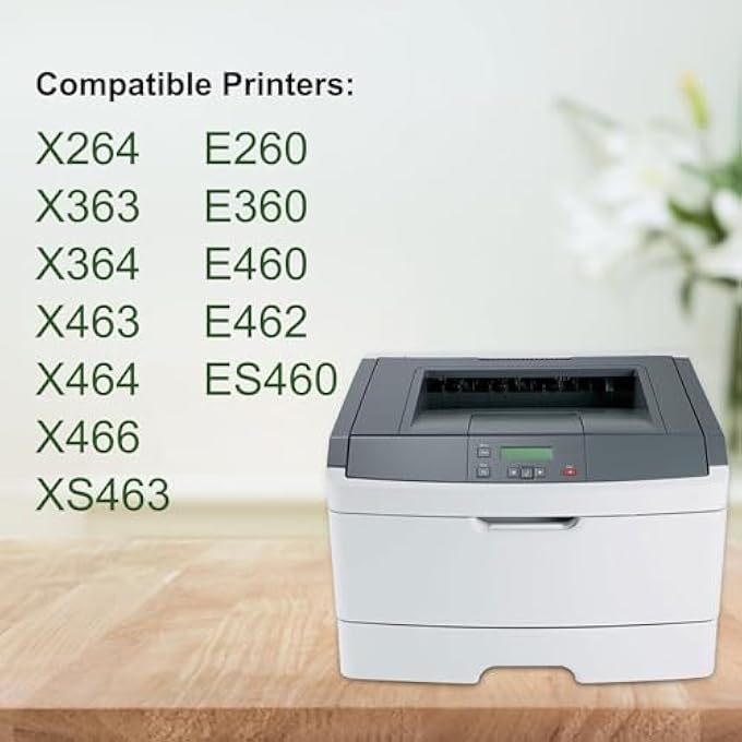 مجموعة الموصل الضوئي E260/E36X/E46X (عبوة واحدة، أسود) بديل متوافق لوحدة أسطوانة LEXMARK E260X22G يعمل مع طابعات E260 E360 E460 E462 ES460 X264 X363 X364 X463 X464 X466 XS463 - Image 2