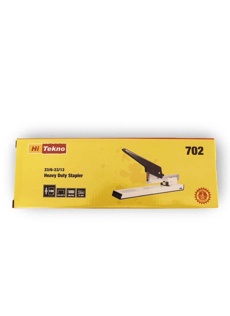 Hi Tekno Heavy Duty Stapler, Large Capacity Labor Saving Stapler Can Staple 100 Pages at Once (Black/Grey)  - Image 3