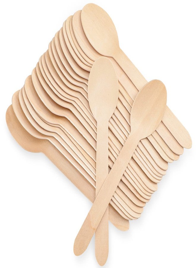 EZYLINKER 500 Wooden Spoons, Disposable Wooden Cutlery Set - Alternative to Plastic, Eco Friendly, Biodegradable, Compostable Cutlery Set - 500 Wooden Spoons Disposable Utensils Set - Image 3