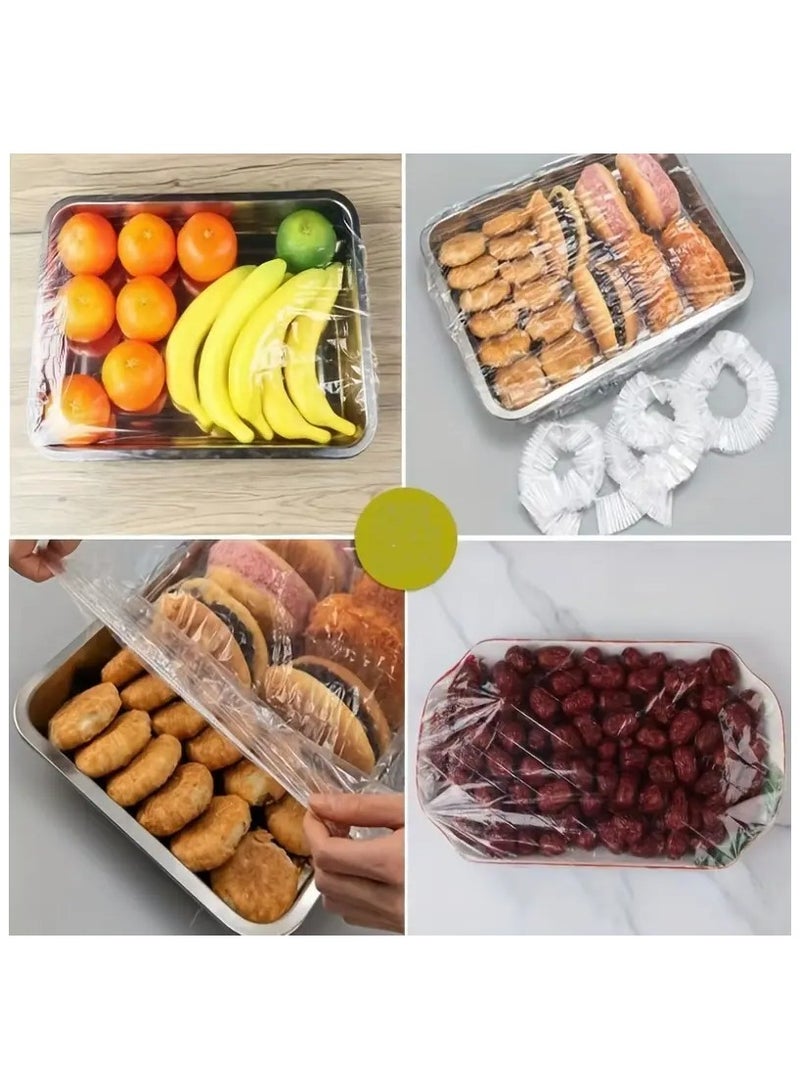 50pcs Reusable Stretch Food Covers - Transparent Elastic Lids for Bread, Fruits, Vegetables & Desserts - Essential Kitchen Storage Accessory  - Image 2