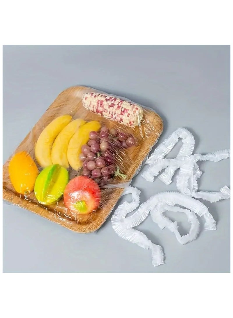 50pcs Reusable Stretch Food Covers - Transparent Elastic Lids for Bread, Fruits, Vegetables & Desserts - Essential Kitchen Storage Accessory  - Image 3