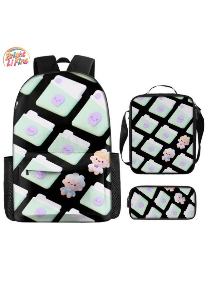 واضح من النار يتعايش اللطف والتطبيق العملي! مجموعة من ثلاث قطع من حقائب الرسوم المتحركة التي يحبها الأطفال والمراهقين (يمكن استخدام الطلاب والأطفال والأصدقاء في النزهات وتسلق الجبال والتعليم وما إلى ذلك) - 88 - Image 1