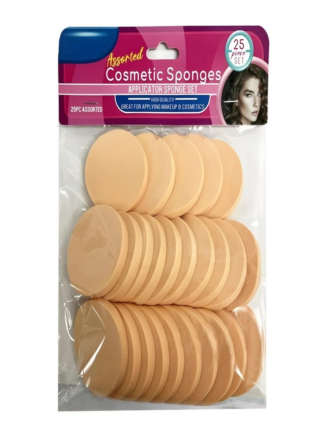 Bexter 25-Piece Soft Round Makeup Powder Puffs – Reusable Face & Foundation Blender Sponges for Wet or Dry Use - Image 1