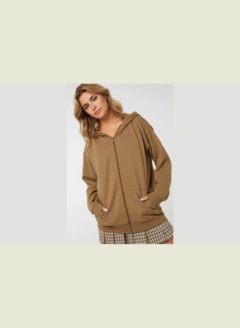 Ardene Oversized Zip-Up Hoodie