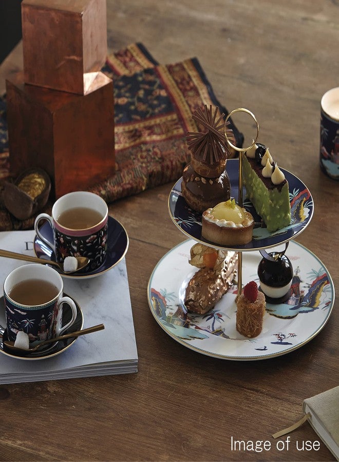 ويدجوود طقم فنجان وصحن شاي من ويدجوود وندرلست بلو باغودا - Image 3