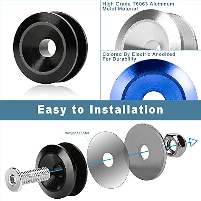 ريحني صدام JDM بنظام السحب السريع الأمامي الخلفي بأربعة قطع أسود 8 X ORing - Image 4