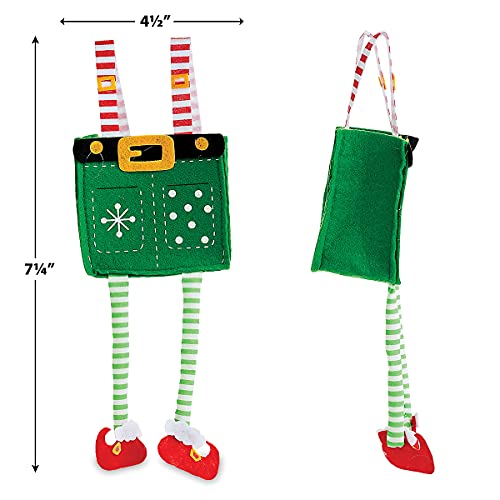 Current Elf Pants Christmas Treat Bags, Set of 6 Gift Bags for Children Holiday Parties Teachers Decorations - Image 3