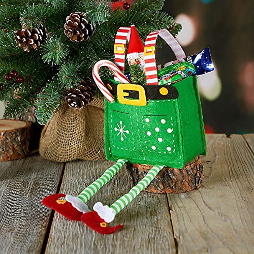 Current Elf Pants Christmas Treat Bags, Set of 6 Gift Bags for Children Holiday Parties Teachers Decorations - Image 5
