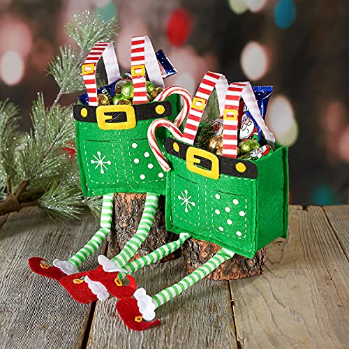 Current Elf Pants Christmas Treat Bags, Set of 6 Gift Bags for Children Holiday Parties Teachers Decorations - Image 4