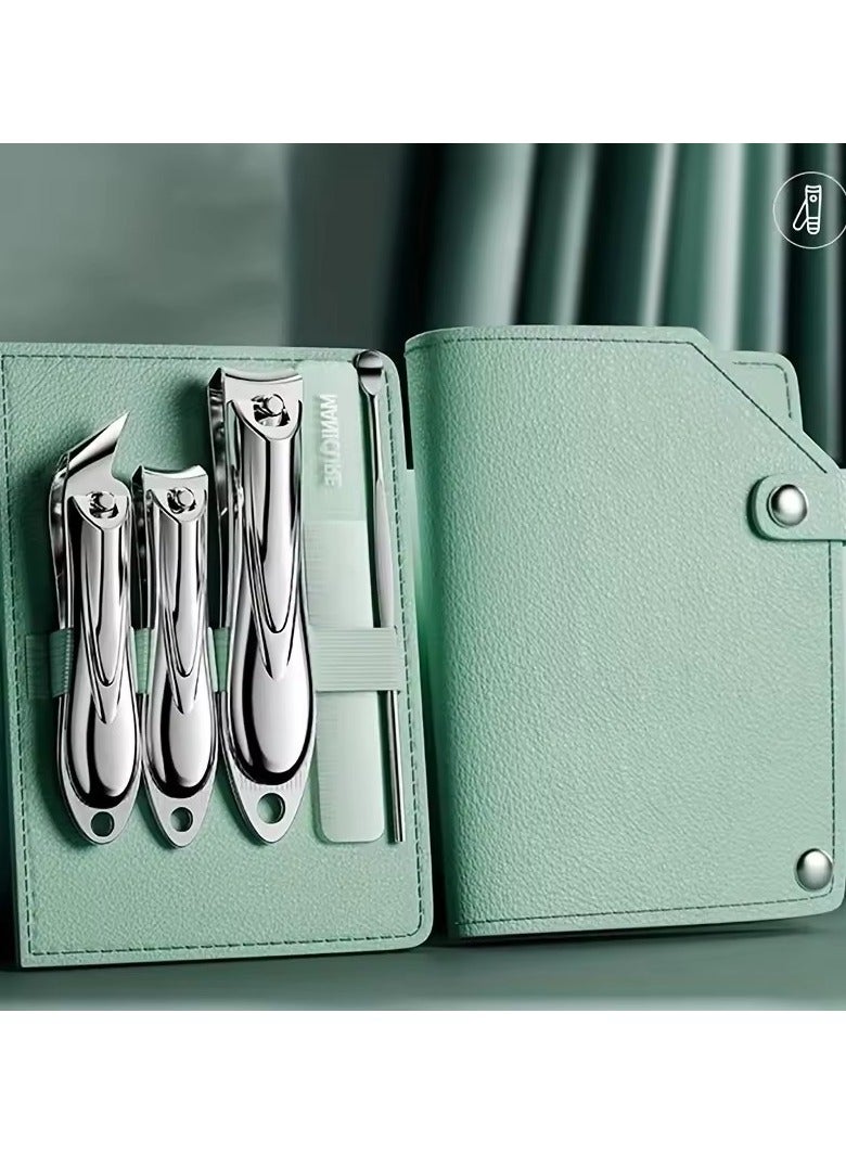 جلوسكي مجموعة قطع الأظافر من الفولاذ المقاوم للصدأ ، أدوات مانيكير حادة ودائمة ، ملفات الأظافر ، اختيار الأذن مع كيس التخزين ، ملفات الأظافر - Image 4