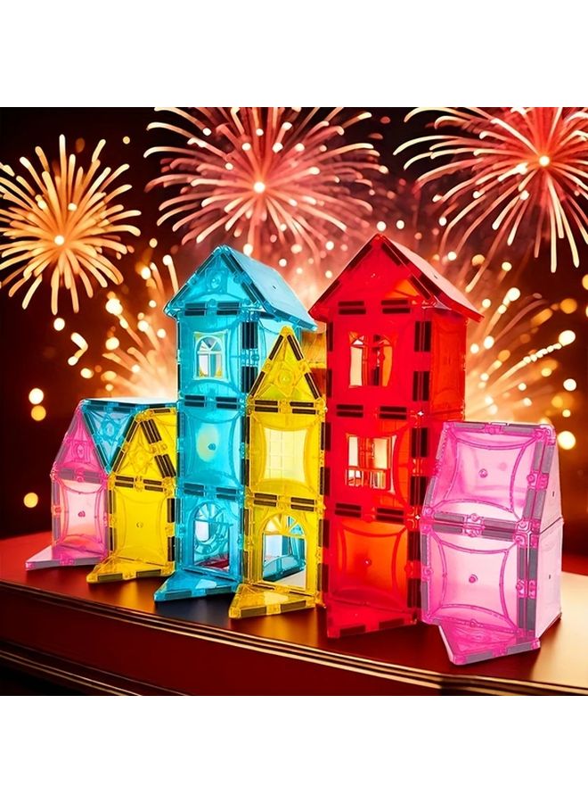 PoddyPony Magnetic Tiles 50pcs Building Blocks For Kids Educational STEM Toys Gift - Image 2